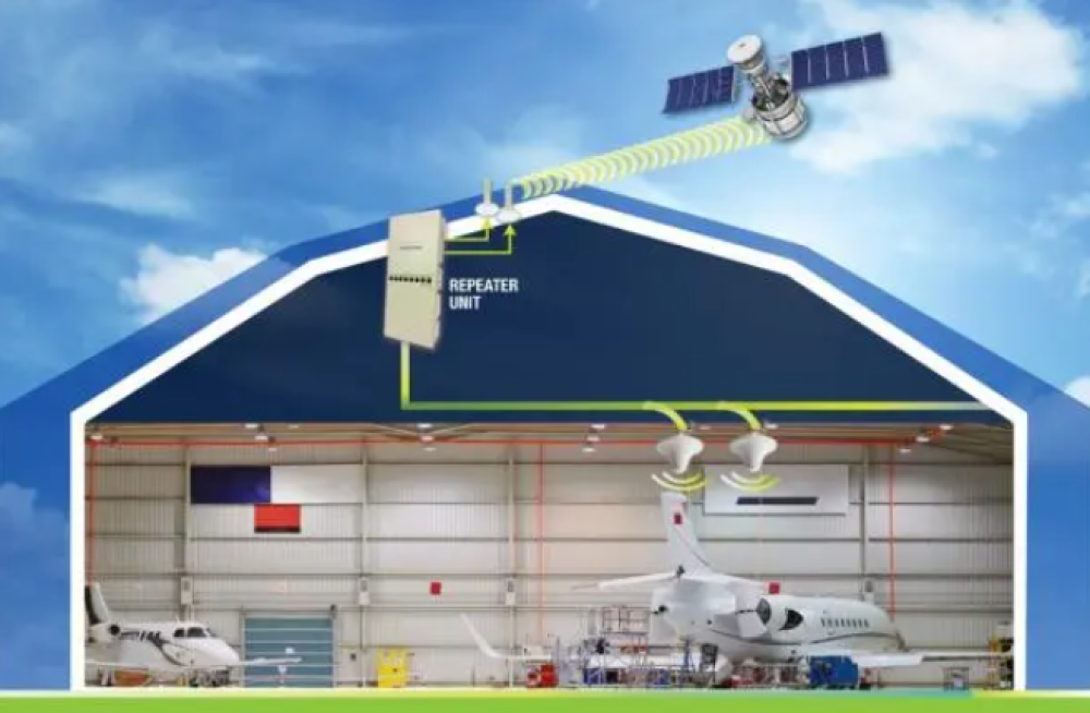 Iridium Coaxial Repeater for Hangars